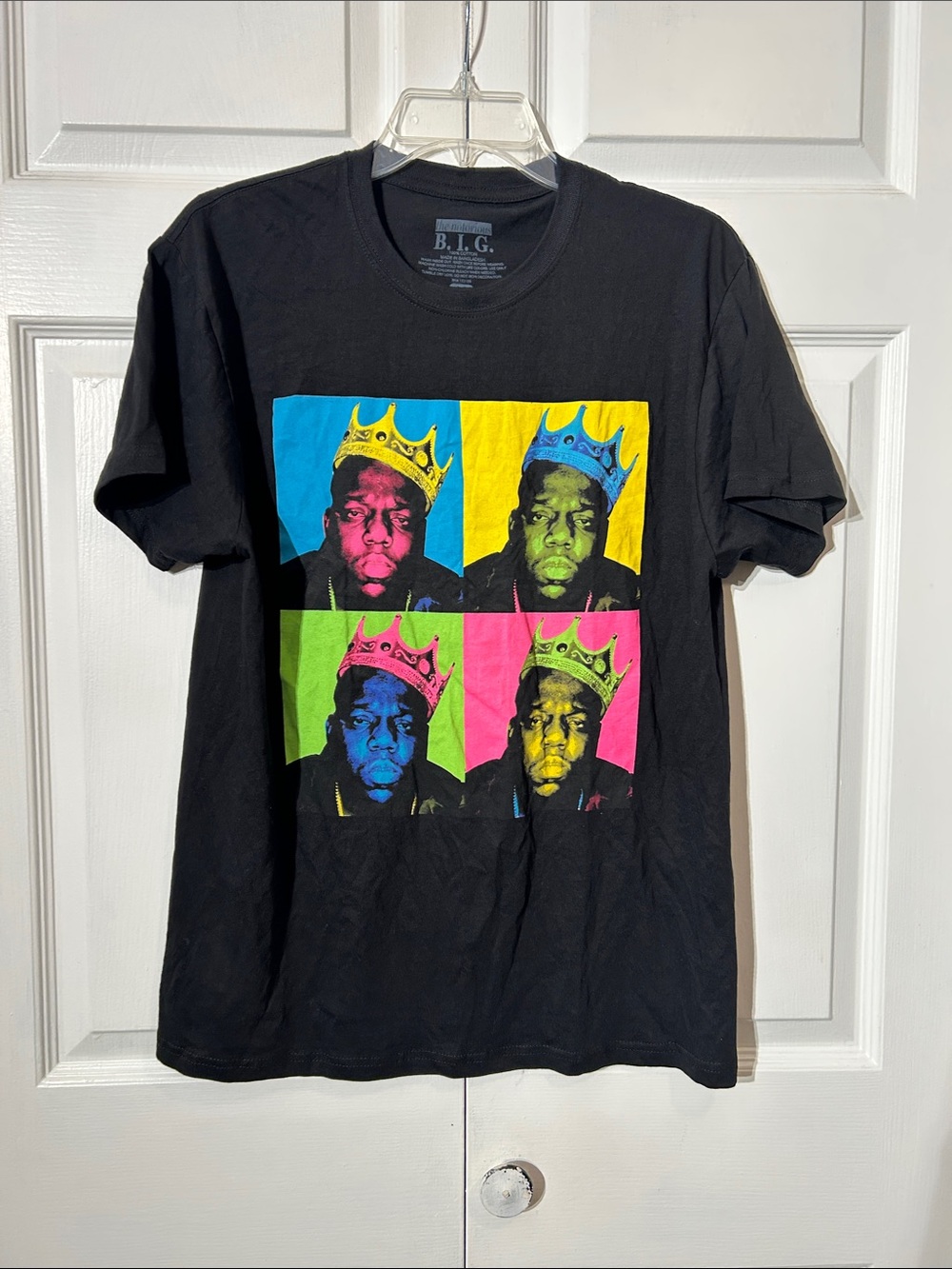 NWT The Notorious B.I.G. Black Pop-Color Graphic Tee t-shirt Size M Medium Unise